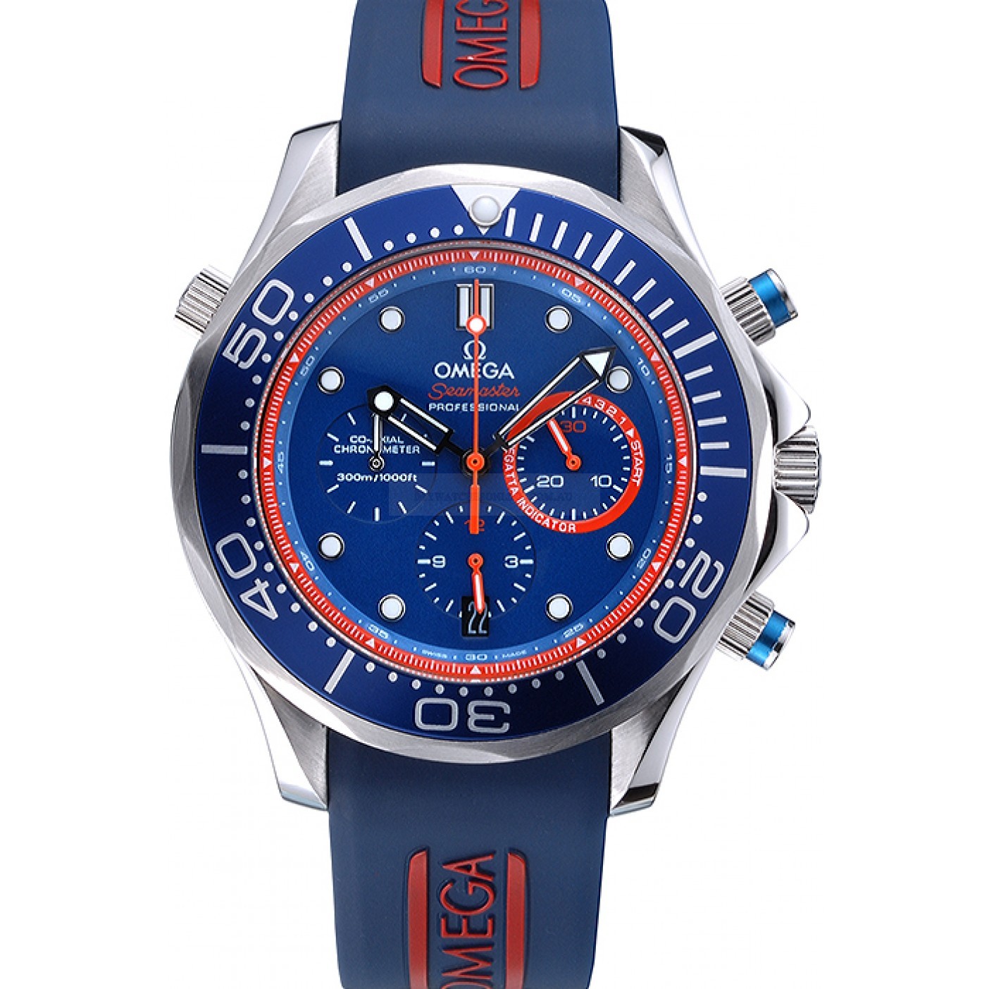 Omega Seamaster Replica Watch, Quartz Movement, Blue Dial, Stainless Steel Case 622047