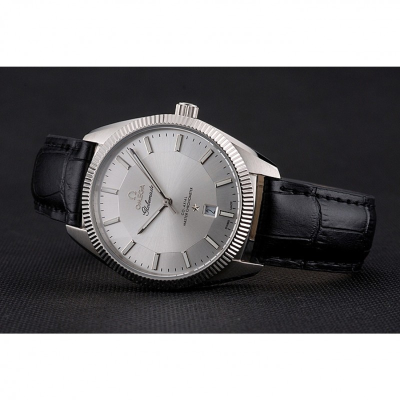 Omega Globemaster Replica Watch - Constellation Collection, Kinetic Movement, Brushed Stainless
