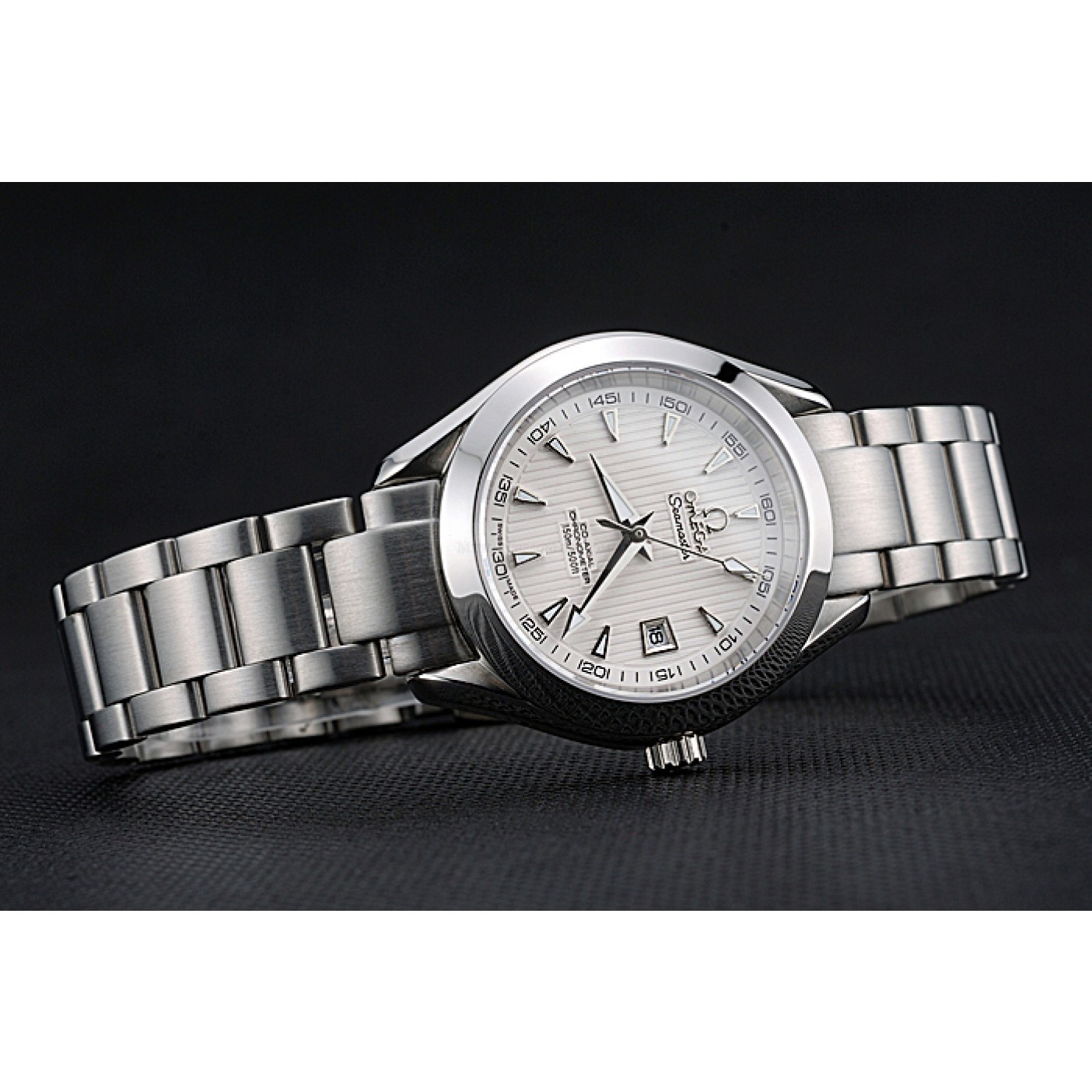 Omega Seamaster 622446 Replica Watch, White Dial, Brushed Stainless Steel, Quartz Movement