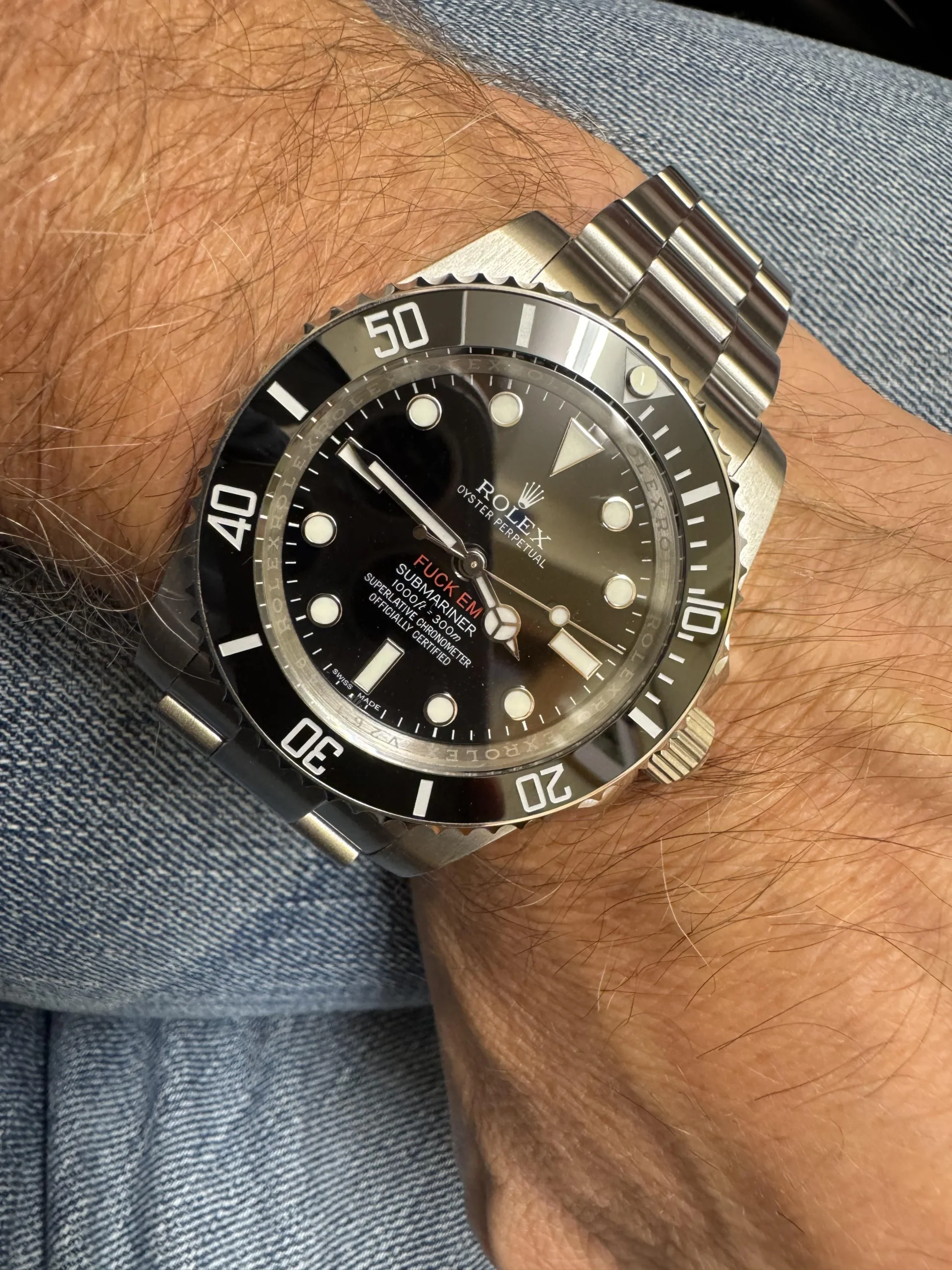 Supreme x Rolex ??Fuck Em?? 114060 Submariner