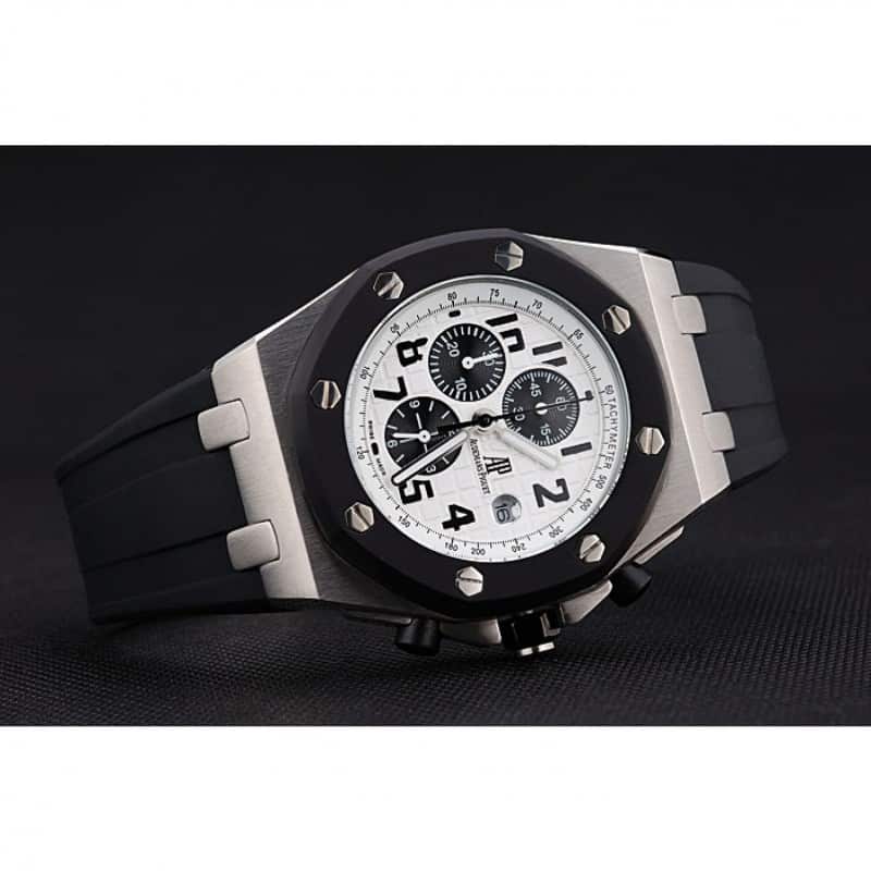 Audemars Piguet RO Offshore 3271 - Japanese Quartz - Brushed Steel - Chrono - Black Dial Watch