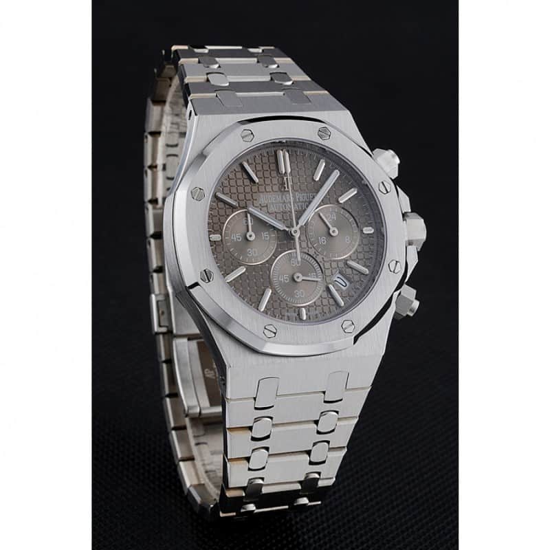 Audemars Piguet Royal Oak 1454027 Quartz Chronograph Replica Watch, Grey Dial, SS Case, Butterfly