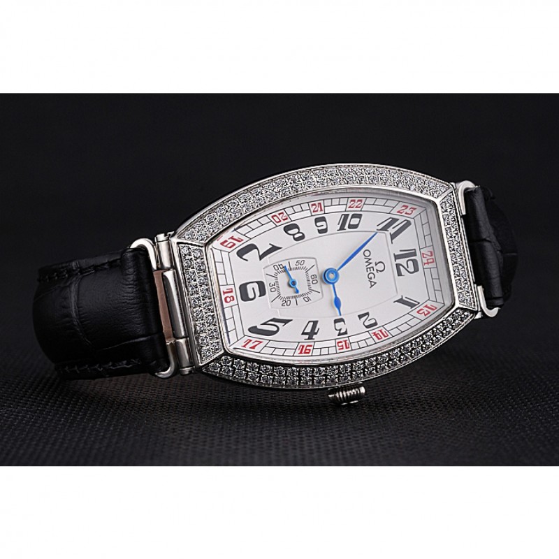 Omega Sochi Petrograd 622823 Replica Watch, Automatic, White Dial, Polished Steel Case, Diamond