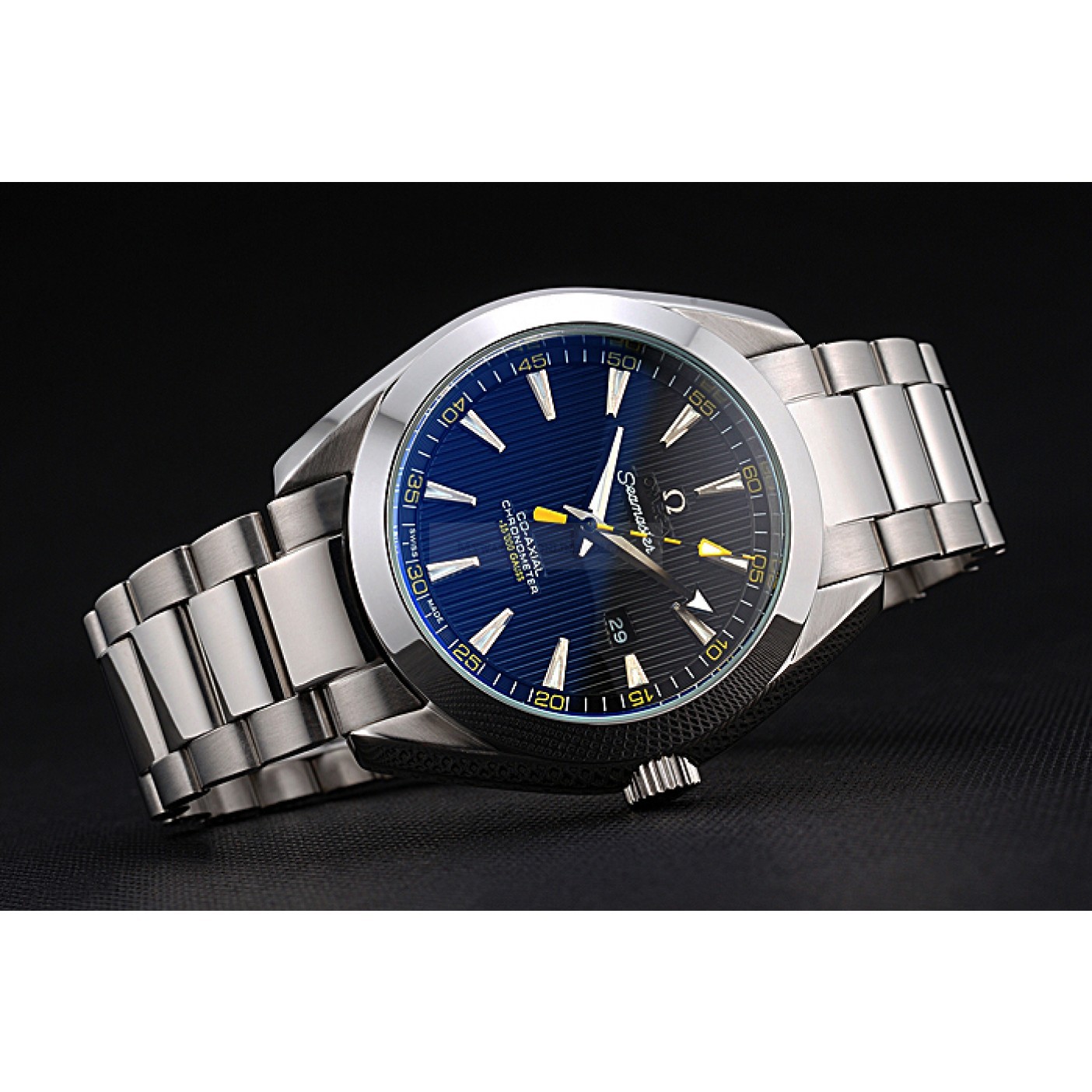 Omega Seamaster 622524 Automatic Kinetic, Black Dial, Polished SS Case Replica Watch