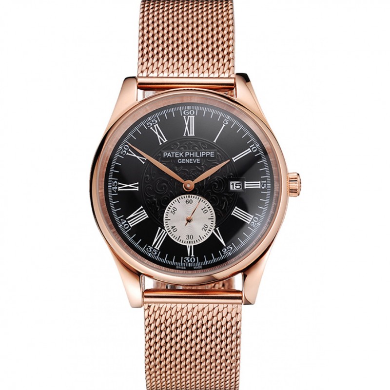 Patek Philippe Calatrava Replica Watch, Quartz Movement, 18k Rose-Gold Plated, Model