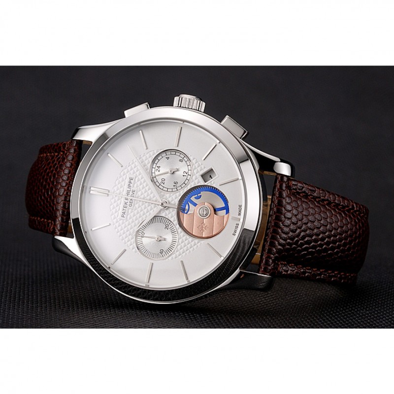 Patek Philippe Chronograph Replica Watch - Japanese Miyota Quartz, White Dial, 52 x 43 mm
