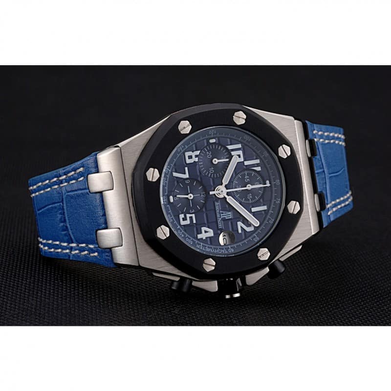 Audemars Piguet Royal Oak Offshore 3305 - Quartz - Blue Croc Strap - Men's Replica Watch