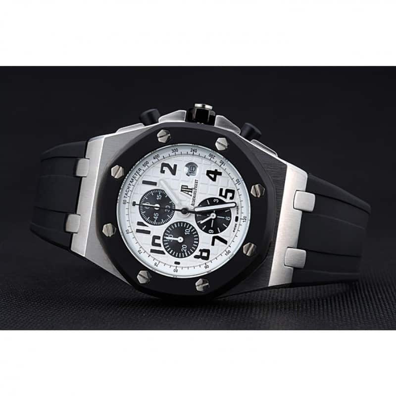Audemars Piguet RO Offshore 3271 - Japanese Quartz - Brushed Steel - Chrono - Black Dial Watch