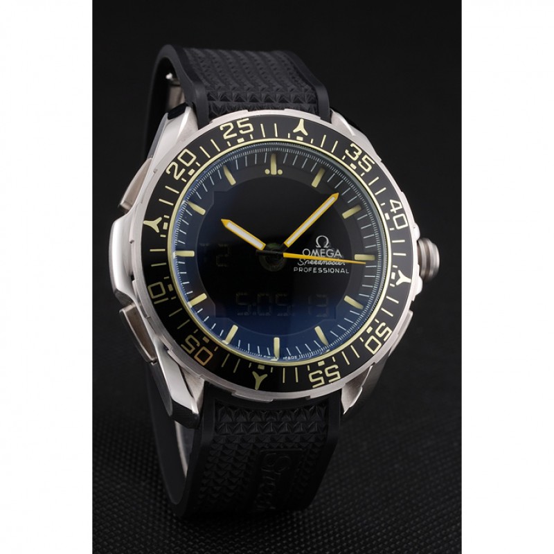 Omega Speedmaster - Quartz - Japanese - Brushed Stainless Steel - Chronograph - Sapphire Crystal
