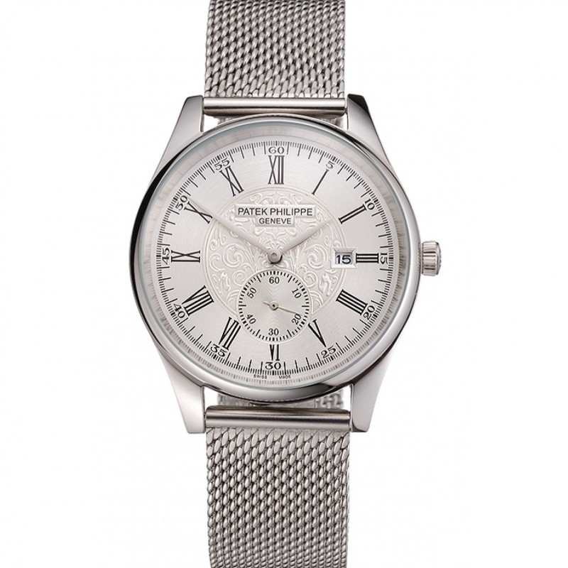 Patek Philippe Calatrava Quartz - Japanese - Polished SS - White Dial - Automatic Replica Watch