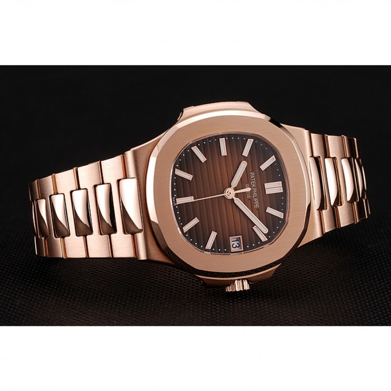 Patek Philippe Nautilus 1453949 Automatic Watch, Japanese Movement, 18K Rose-Gold Case, Sapphire
