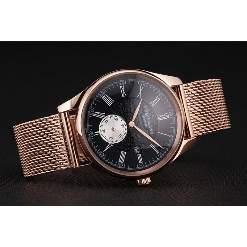 Patek Philippe Calatrava Replica Watch, Quartz Movement, 18k Rose-Gold Plated, Model