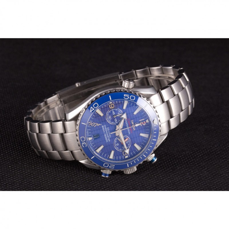 Omega Seamaster James Bond Skyfall 621378 Replica Watch, Quartz Movement, Blue Dial, Brushed Steel