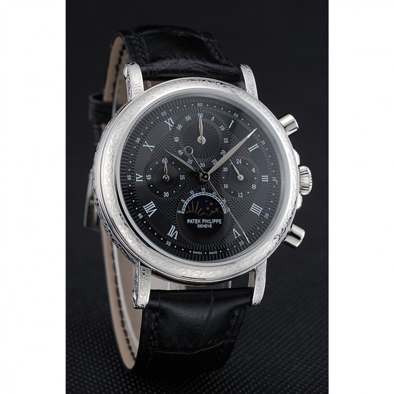 Patek Philippe Grand Complications 1454145 Replica Watch, Black Dial, Quartz Movement, Japanese