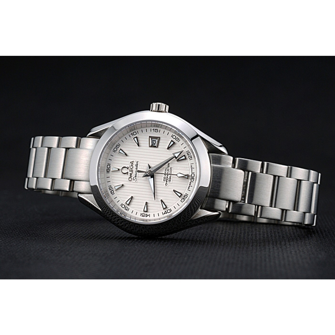 Omega Seamaster 622446 Replica Watch, White Dial, Brushed Stainless Steel, Quartz Movement