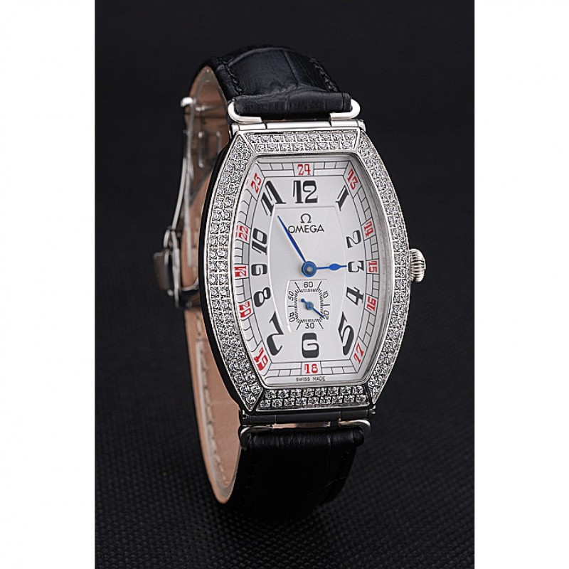 Omega Sochi Petrograd 622823 Replica Watch, Automatic, White Dial, Polished Steel Case, Diamond