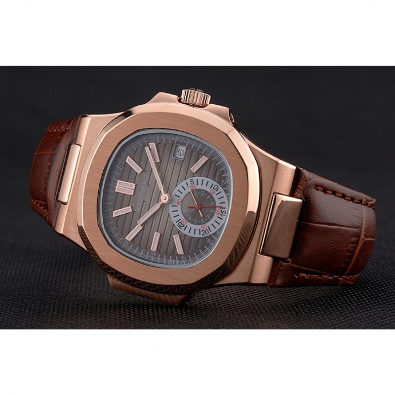 Patek Philippe NAUTILUS Automatic 18K Rose-Gold Plated Silver Dial Replica Watch