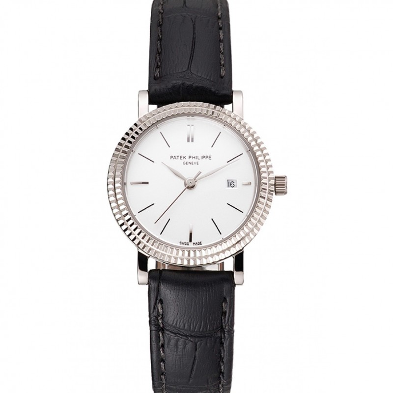 Patek Philippe Calatrava Replica, Quartz Movement, White Dial, Stainless Steel Case 33x28mm