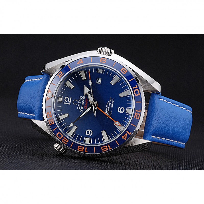 Omega Seamaster 622394 Replica Watch, Automatic Movement, Blue Dial, Brushed Steel Case, Japanese