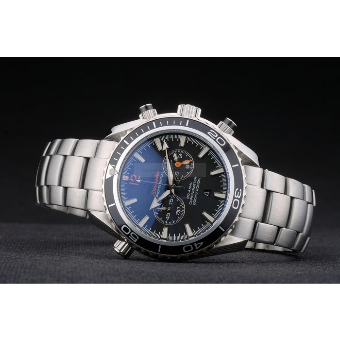 Omega Seamaster 80240 - Quartz - Black - 49x44mm - Brushed Steel - Planet Ocean - Men's Watch