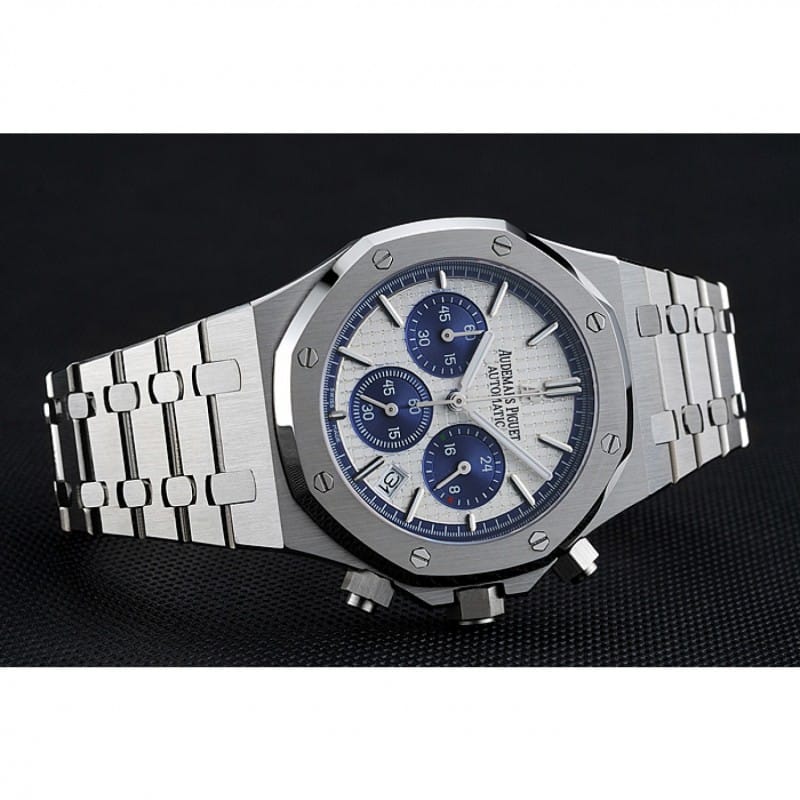 Audemars Piguet Royal Oak Chrono Quartz Replica Watch, White Dial, 52x42mm, Men's Automatic