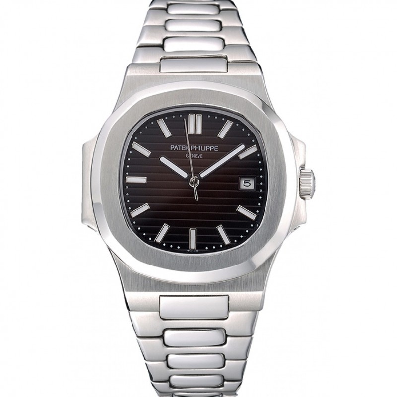 Patek Philippe Nautilus 622721 Automatic - Brushed Stainless Steel - Brown Dial - Replica Watch