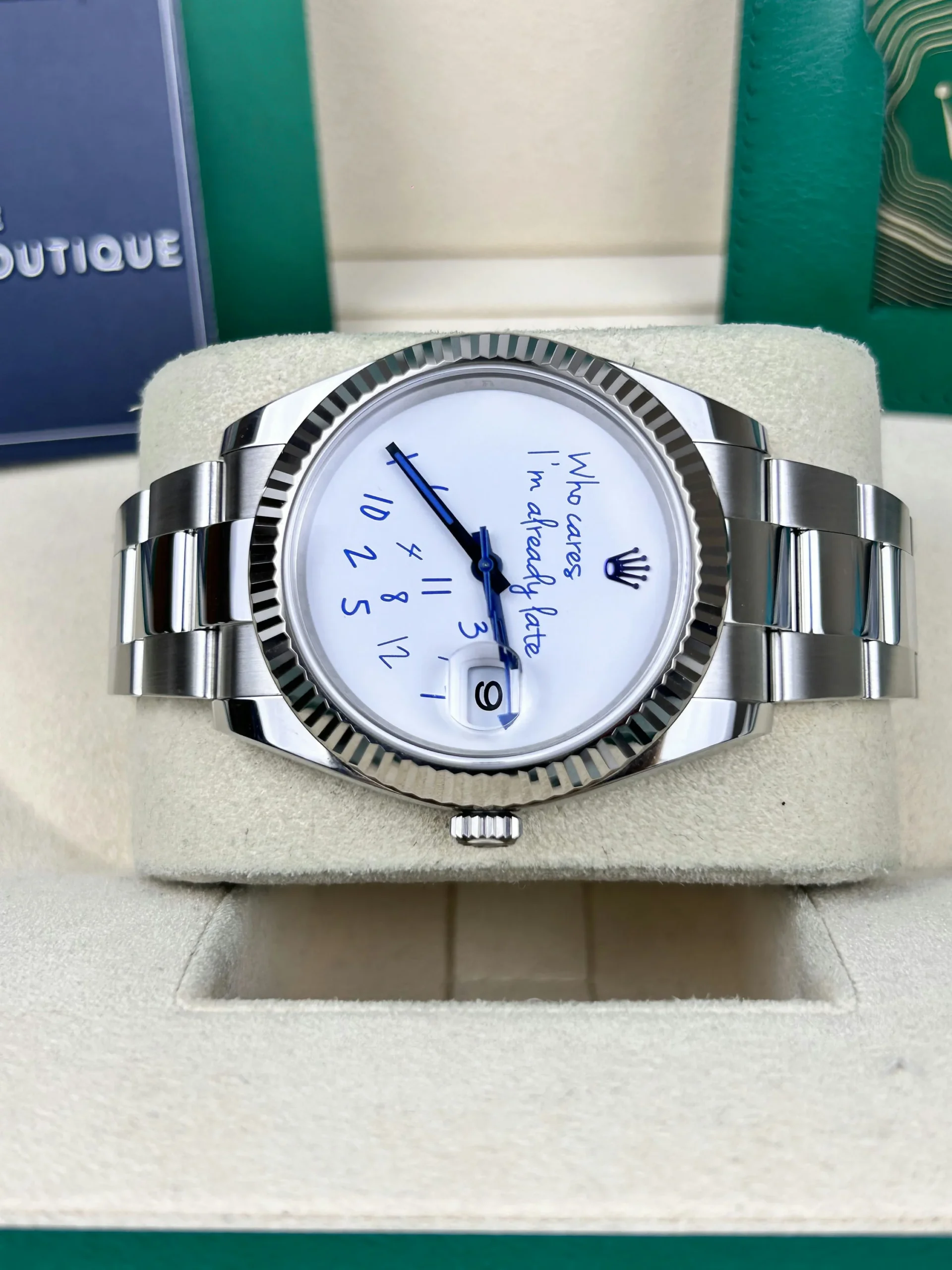 Rolex Datejust Who cares I??m already late Size 41mm 3235 Movement 904L Stainless Steel Material