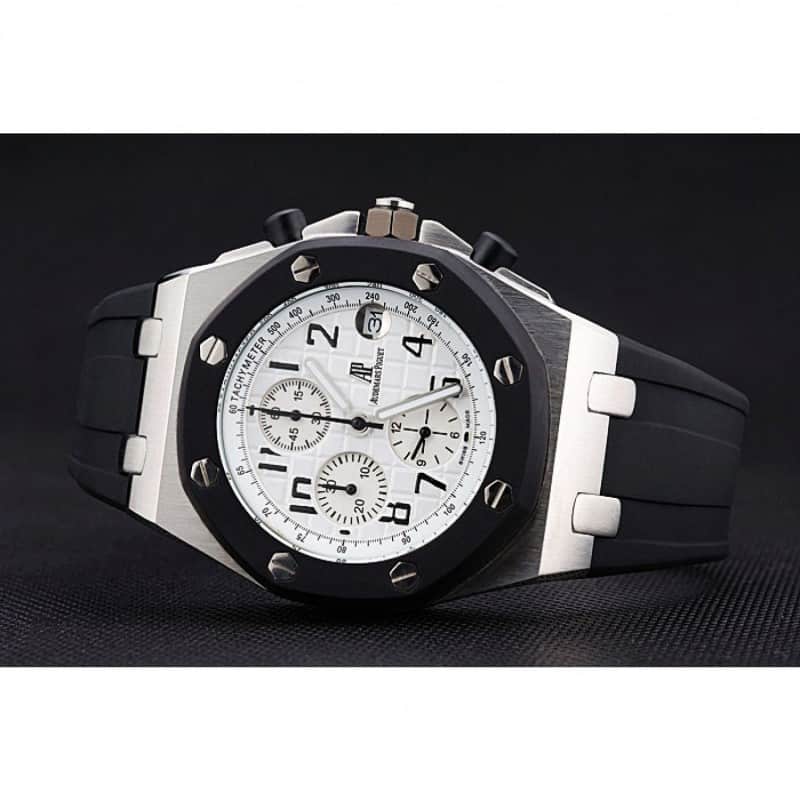 Audemars Piguet RO Offshore 3309 Quartz, Automatic, Stainless Steel, White Dial, Men's Replica Watch