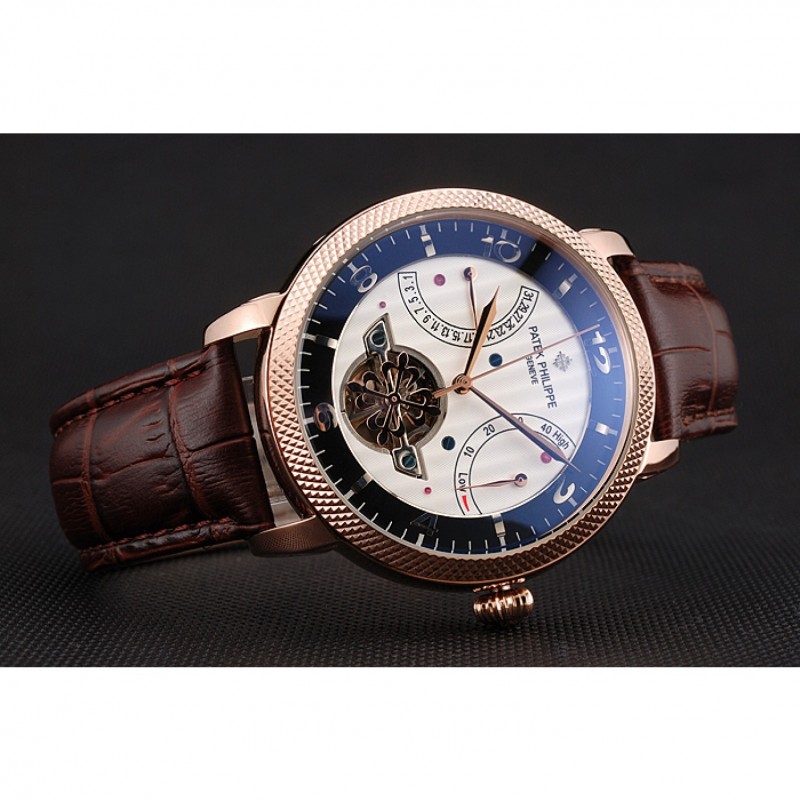 Patek Philippe CLASSIC TOURBILLON Replica Watch, Automatic, 18k Rose-Gold Plated, Sapphire Crystal