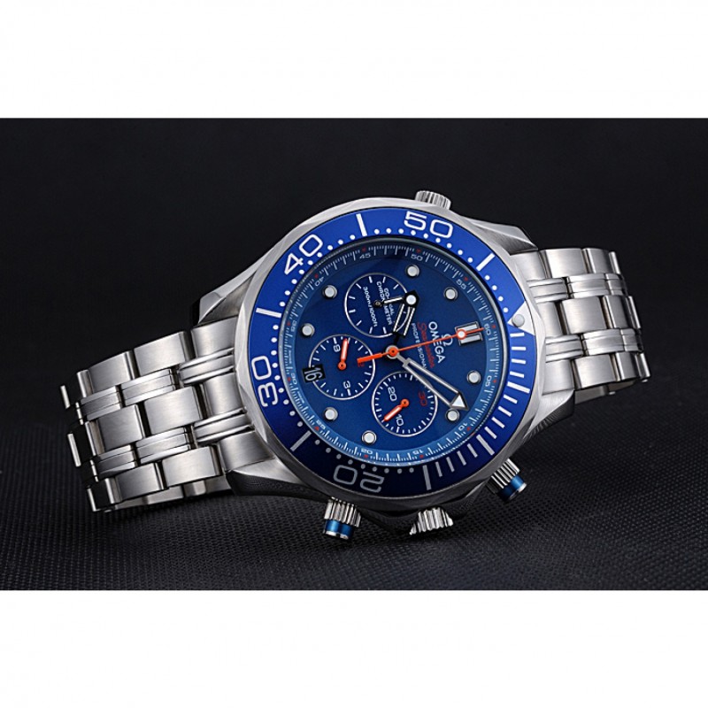 Omega Seamaster 622055 Replica Watch, Silver Dial, Blue Ceramic Bezel, Automatic Movement