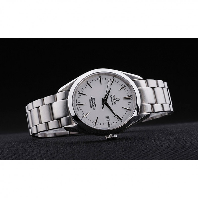 Omega Seamaster Quartz Replica Watch, Silver Dial, Stainless Steel Case, Automatic Movement OM15