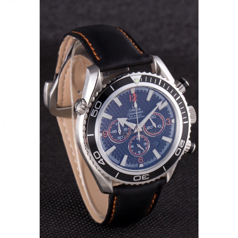 Omega Seamaster 98101 Replica Watch - Black Dial, Brushed Stainless Steel Case & Bracelet, Men's