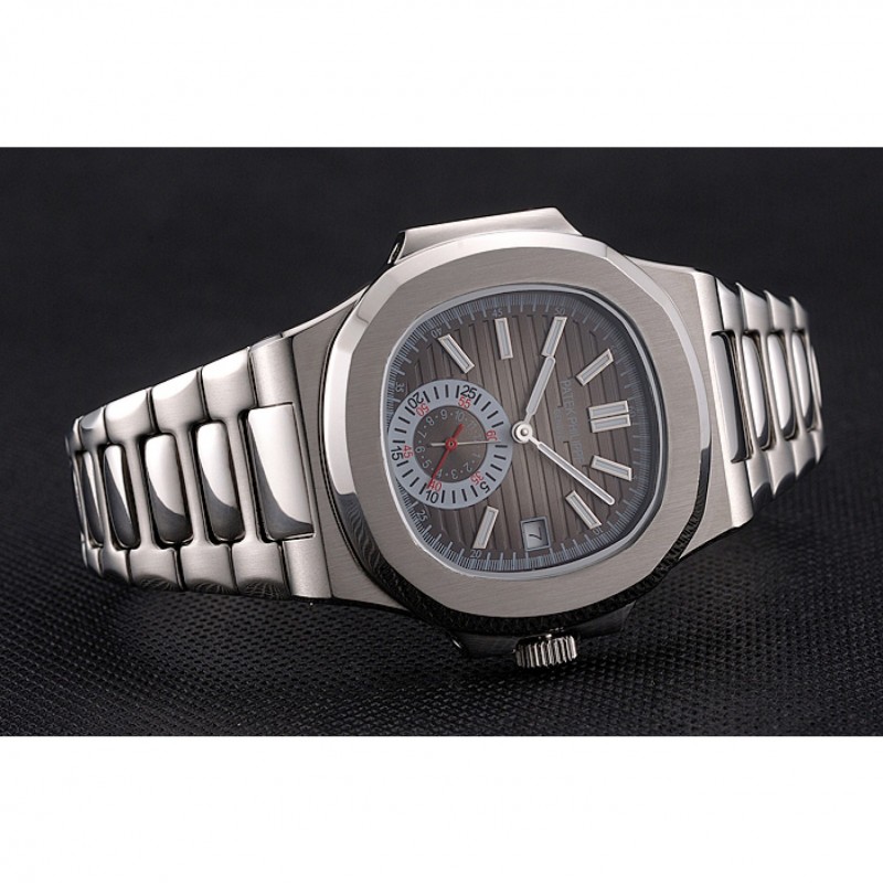 Patek Philippe Nautilus Replica Watch Automatic Movement Brushed SS Case Silver Dial 48x40mm