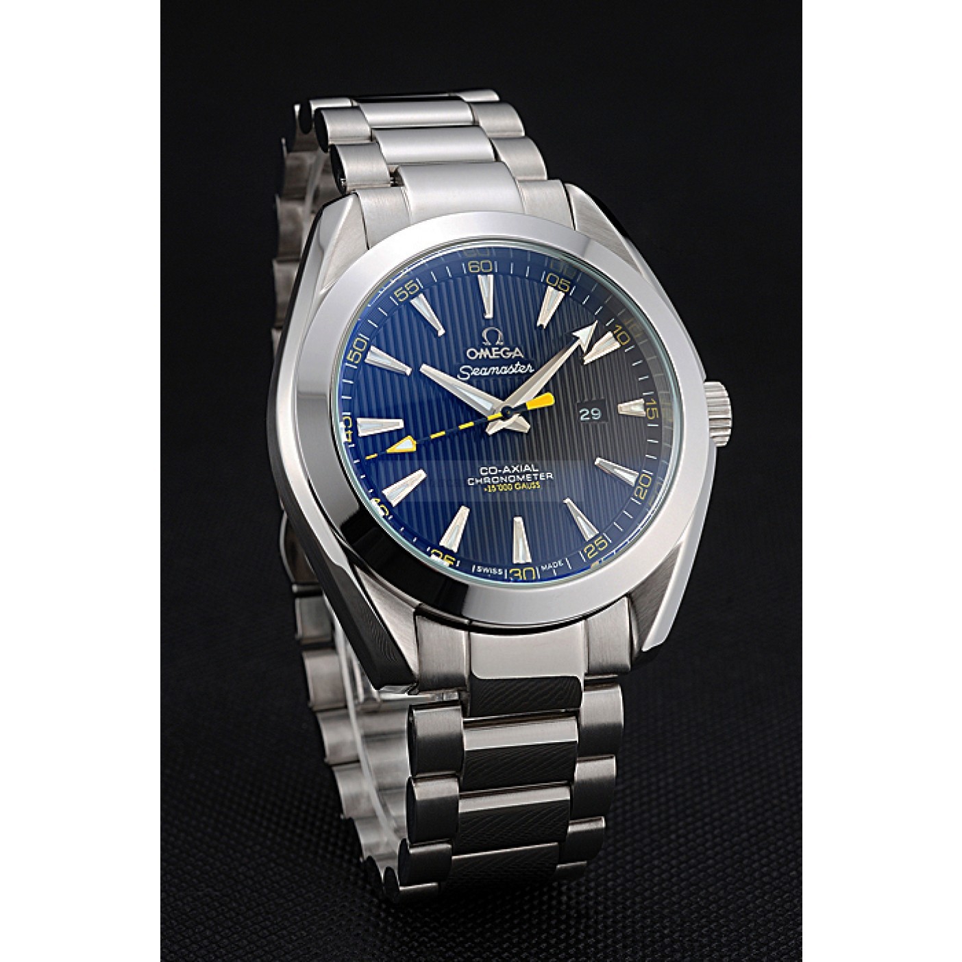 Omega Seamaster 622524 Automatic Kinetic, Black Dial, Polished SS Case Replica Watch