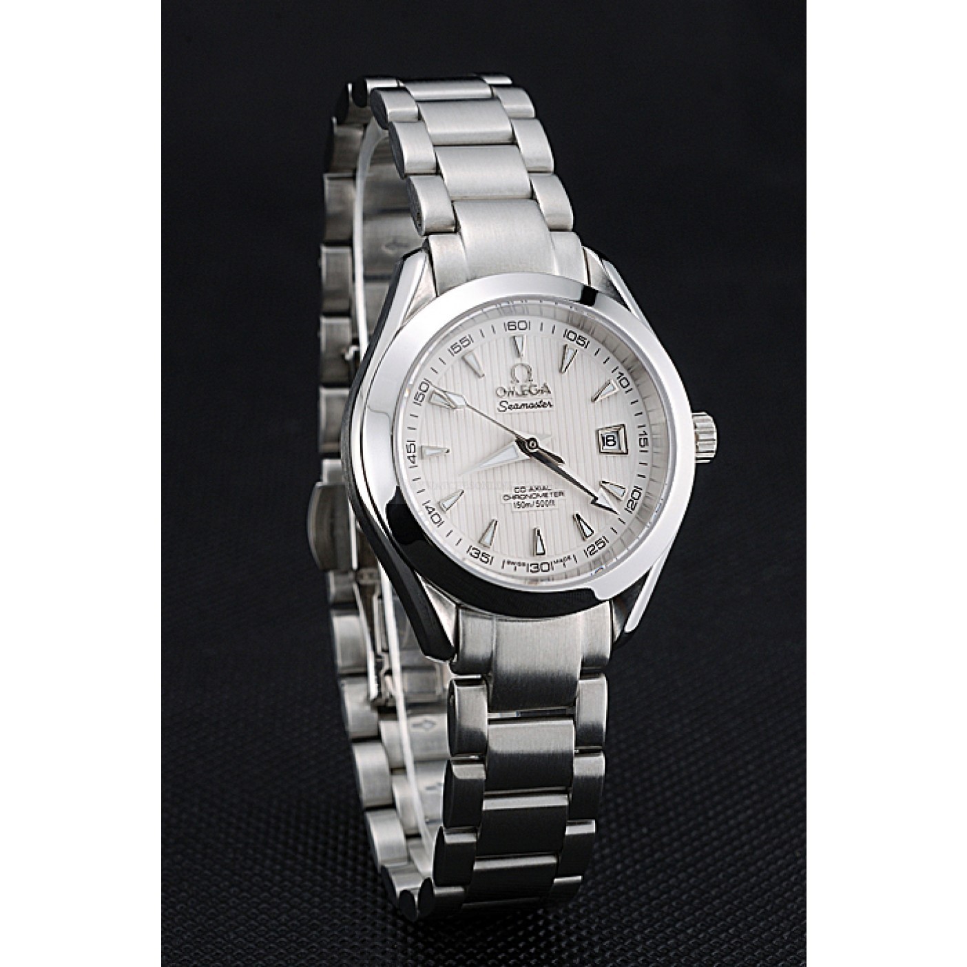 Omega Seamaster 622446 Replica Watch, White Dial, Brushed Stainless Steel, Quartz Movement