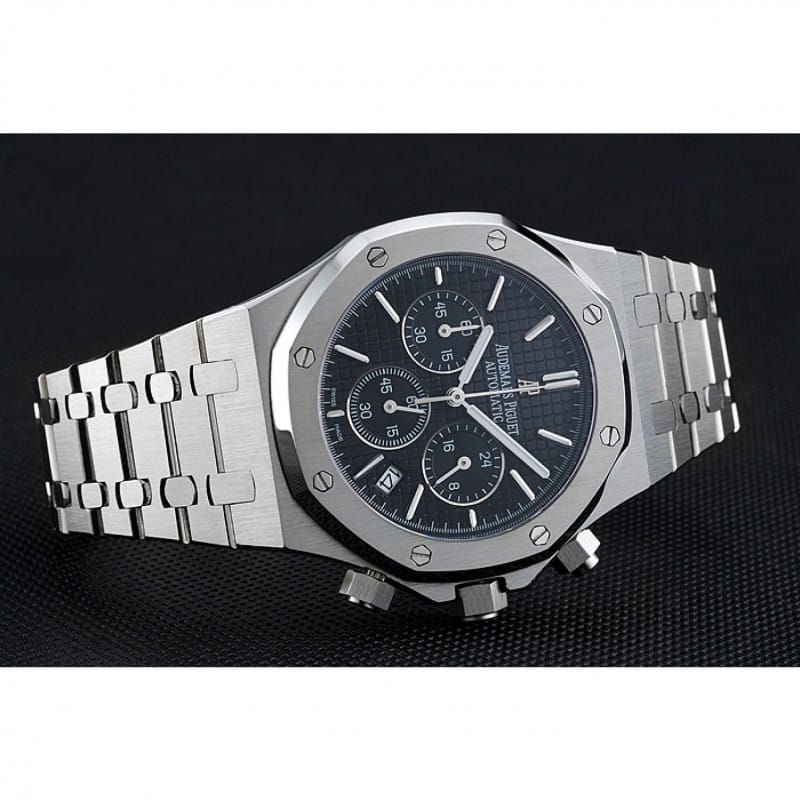 Audemars Piguet RO Chronograph 1454025 Quartz Japanese Silver Dial Men's Watch Replica