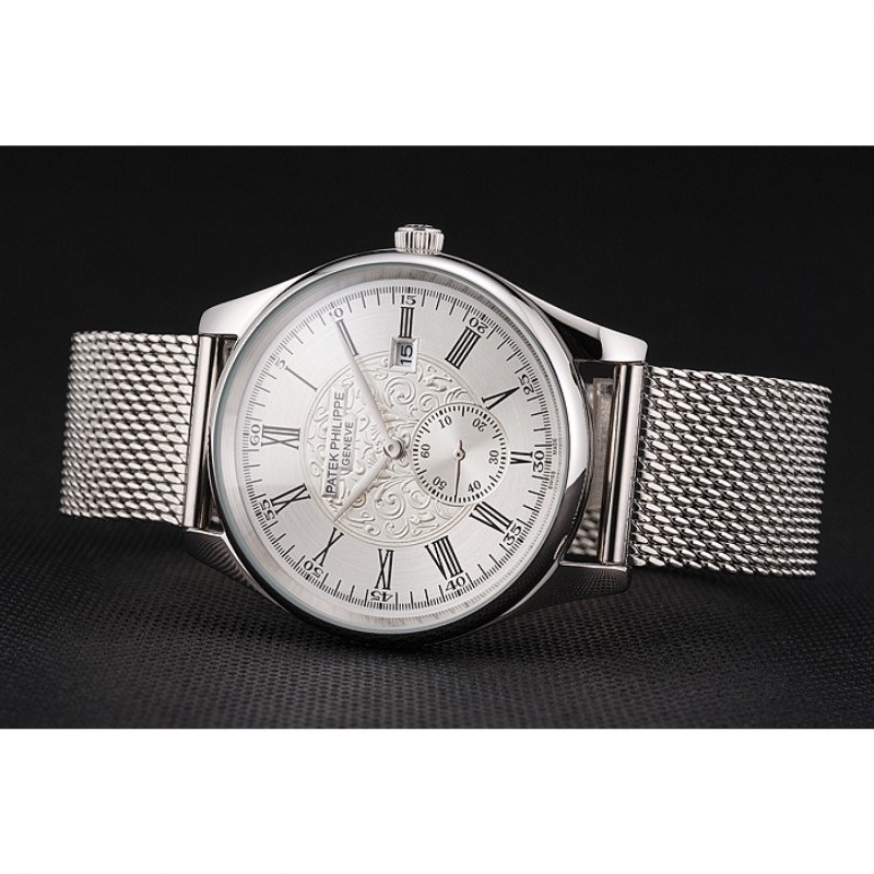 Patek Philippe Calatrava Quartz - Japanese - Polished SS - White Dial - Automatic Replica Watch